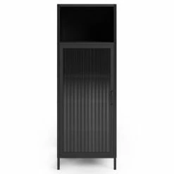 Dunelm Stannis Reeded Glass Single Door Cabinet -furniture Shop 30765708 alt02