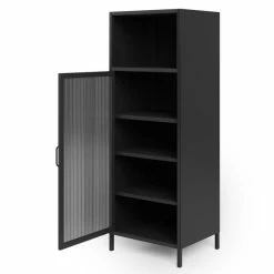 Dunelm Stannis Reeded Glass Single Door Cabinet -furniture Shop 30765708 alt04