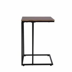 Dunelm Charlie Rustic Wood Effect C-Shaped Side Table -furniture Shop 30765712 alt01