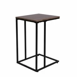 Dunelm Charlie Rustic Wood Effect C-Shaped Side Table -furniture Shop 30765712 alt02