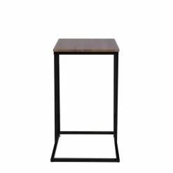 Dunelm Charlie Rustic Wood Effect C-Shaped Side Table -furniture Shop 30765712 alt04