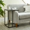 Dunelm Charlie Concrete Effect C-Shaped Side Table -furniture Shop 30765713