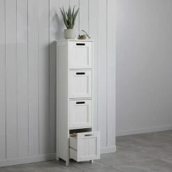 Dunelm Rimini White 4 Drawer Unit -furniture Shop 30765731 alt02