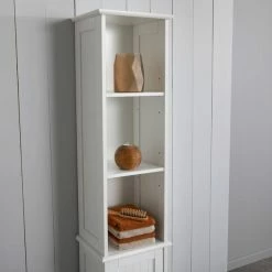 Dunelm Rimini White Tall Cabinet -furniture Shop 30765735 alt02