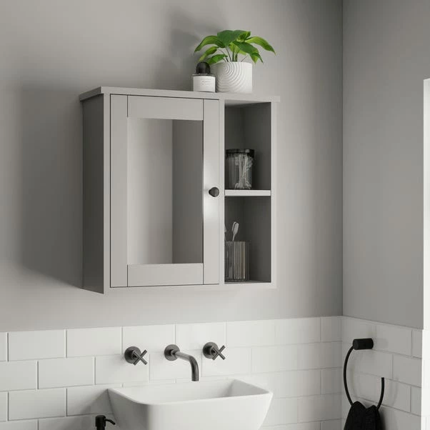Dunelm Lynton Grey Compact Bathroom Wall Cabinet 3 Dunelm Lynton Grey Compact Bathroom Wall Cabinet