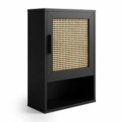 Dunelm Winslow Wall Cabinet Black Rattan -furniture Shop 30766796 alt01