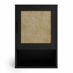 Dunelm Winslow Wall Cabinet Black Rattan -furniture Shop 30766796 alt02