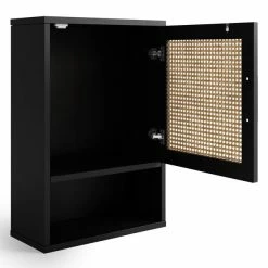 Dunelm Winslow Wall Cabinet Black Rattan -furniture Shop 30766796 alt04