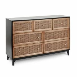 Dunelm Franco 7 Drawer Chest, Black -furniture Shop 30768079 alt02