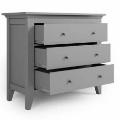 Dunelm Lynton 3 Drawer Chest, Grey -furniture Shop 30768452 alt04