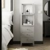 Dunelm Lynton 3 Drawer Ladder Bedside Table, Grey -furniture Shop 30768459