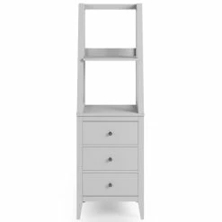 Dunelm Lynton 3 Drawer Ladder Bedside Table, Grey -furniture Shop 30768459 alt02