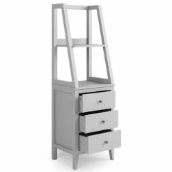 Dunelm Lynton 3 Drawer Ladder Bedside Table, Grey -furniture Shop 30768459 alt04