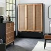 Dunelm Franco Triple Wardrobe, Black -furniture Shop 30768521