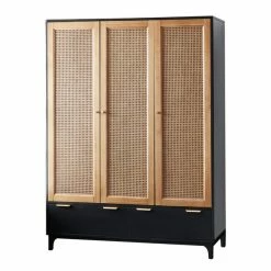 Dunelm Franco Triple Wardrobe, Black -furniture Shop 30768521 alt01