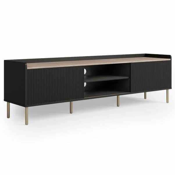 Dunelm Georgi Extra Wide TV Unit Black 4 Dunelm Georgi Extra Wide TV Unit Black - Image 2