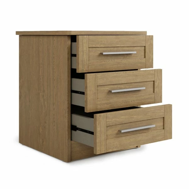 Dunelm Toby 3 Drawer Bedside Table 6 Dunelm Toby 3 Drawer Bedside Table - Image 4