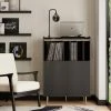 Dunelm Georgi Vinyl Cabinet Black -furniture Shop 30769724