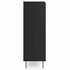 Dunelm Georgi Vinyl Cabinet Black -furniture Shop 30769724 alt03