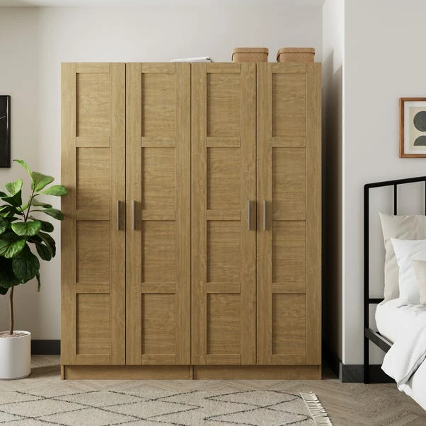 Dunelm Toby 4 Door Wardrobe 3 Dunelm Toby 4 Door Wardrobe