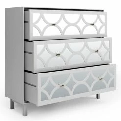 Dunelm Delphi 3 Drawer Chest, Grey & Mirrored 12 Dunelm Delphi 3 Drawer Chest, Grey & Mirrored -furniture Shop 30775917 alt04