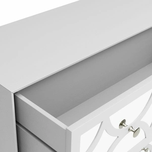 Dunelm Delphi 3 Drawer Chest, Grey & Mirrored 8 Dunelm Delphi 3 Drawer Chest, Grey & Mirrored - Image 6