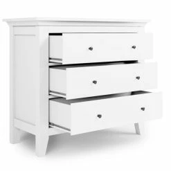 Dunelm Lynton 3 Drawer Chest White -furniture Shop 30780209 alt04