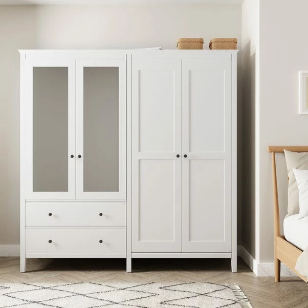 Dunelm Lynton 4 Door Wardrobe White 3 Dunelm Lynton 4 Door Wardrobe White
