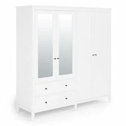 Dunelm Lynton 4 Door Wardrobe White 9 Dunelm Lynton 4 Door Wardrobe White -furniture Shop 30780266 alt01