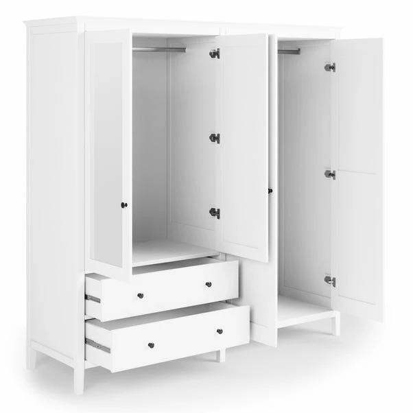 Dunelm Lynton 4 Door Wardrobe White 7 Dunelm Lynton 4 Door Wardrobe White - Image 5