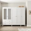 Dunelm Lynton 5 Door Wardrobe White -furniture Shop 30780267