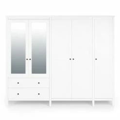 Dunelm Lynton 5 Door Wardrobe White -furniture Shop 30780267 alt02