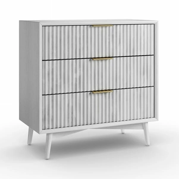 Dunelm Neena 3 Drawer Chest, White Wash Acacia Wood 5 Dunelm Neena 3 Drawer Chest, White Wash Acacia Wood - Image 3