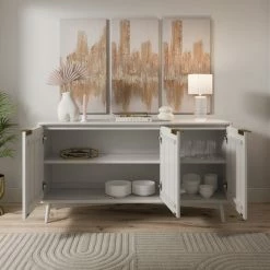 Dunelm Neena Large Sideboard, White Wash Acacia Wood -furniture Shop 30781309 alt02