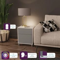 Frank Olsen Furniture LED Smart Click 1 Door & 1 Door Lamp Table -furniture Shop 30792868 alt02