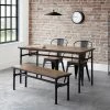 Julian Bowen Carnegie Rectangular Dining Table Mocha Elm -furniture Shop 30794170