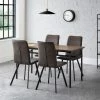 Julian Bowen Carnegie Rectangular Dining Table With 4 Monroe Dining Chairs -furniture Shop 30794175