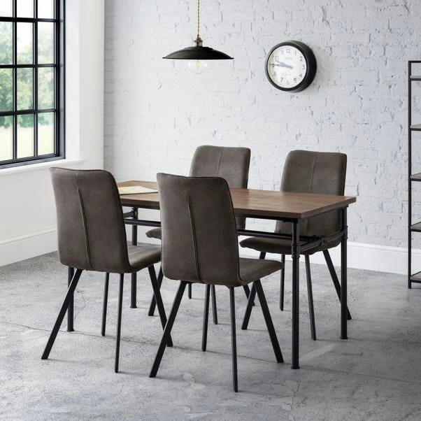 Julian Bowen Carnegie Rectangular Dining Table With 4 Monroe Dining Chairs 3 Julian Bowen Carnegie Rectangular Dining Table With 4 Monroe Dining Chairs