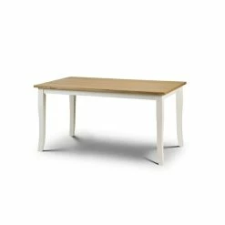 Julian Bowen Davenport Rectangular Dining Table With 4 Dining Chairs Ivory With Oak 7 Julian Bowen Davenport Rectangular Dining Table With 4 Dining Chairs Ivory With Oak -furniture Shop 30794218 alt01