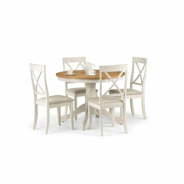Julian Bowen Davenport Round Pedestal Dining Table With 4 Dining Chairs 6 Julian Bowen Davenport Round Pedestal Dining Table With 4 Dining Chairs - Image 4