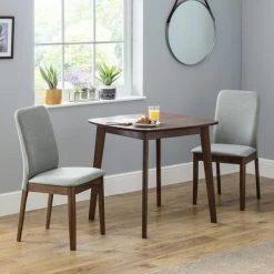 Julian Bowen Lennox Square Dining Table With 2 Berkeley Chairs