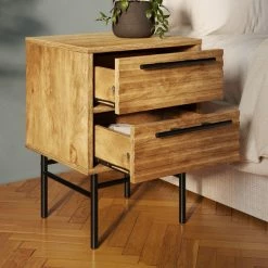 Dunelm Bryant 2 Drawer Bedside -furniture Shop 30801932 alt02