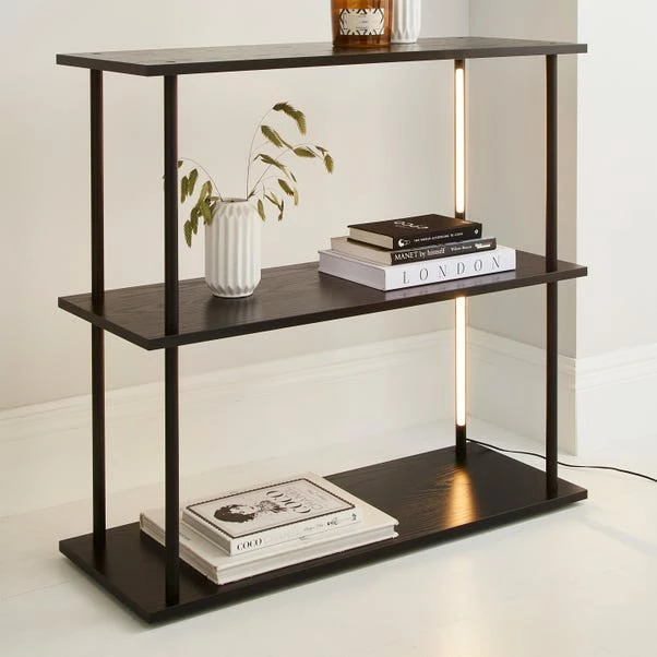 Dunelm Cole Console Table With LED Light Black 3 Dunelm Cole Console Table With LED Light Black