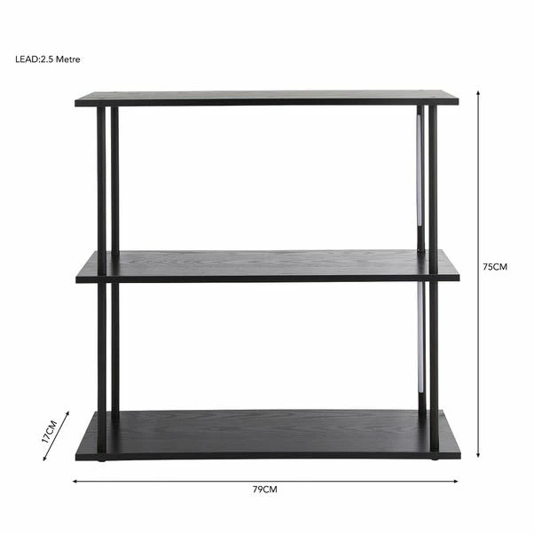Dunelm Cole Console Table With LED Light Black 7 Dunelm Cole Console Table With LED Light Black - Image 5