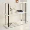Dunelm Aiko Console Table With 2 LED Lights Black And Faux Marble -furniture Shop 30802419