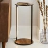 Dunelm Fulton Side Table With LED Lights Rustic Pine -furniture Shop 30802439