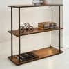 Dunelm Fulton Console Table With LED Lights Rustic Pine
