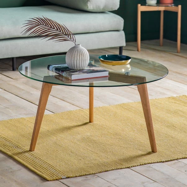 Cedar & Sage Brea Round Coffee Table, Glass 3 Cedar & Sage Brea Round Coffee Table, Glass