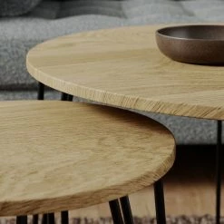 Dunelm Bella Coffee Nest Set Oak Effect 10 Dunelm Bella Coffee Nest Set Oak Effect -furniture Shop 30817122 alt02