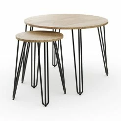 Dunelm Bella Coffee Nest Set Oak Effect 12 Dunelm Bella Coffee Nest Set Oak Effect -furniture Shop 30817122 alt04